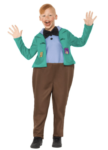 Roald Dahls Willy Wonka Character- Augustus Gloop Child Costume fancy dress halloween