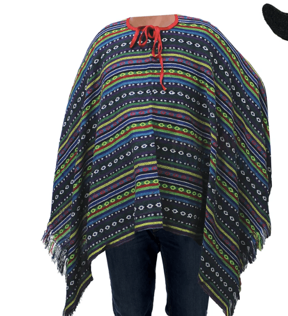Adult Mexican Poncho costume fancy dress 