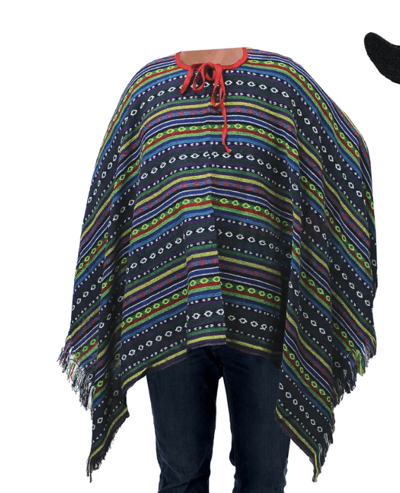 Adult Mexican Poncho costume fancy dress 