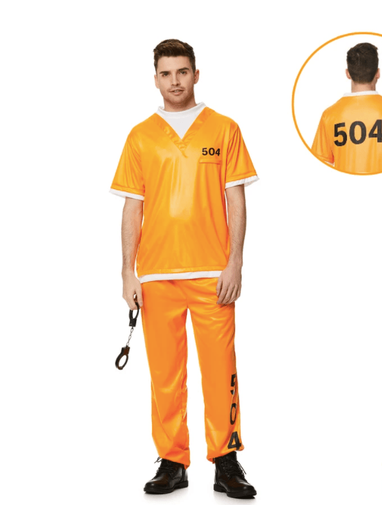 Adult Orange Prisoner Inmate Costume