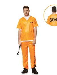 Adult Orange Prisoner Inmate Costume