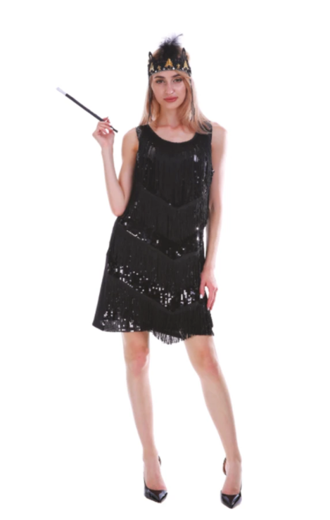 Deluxe Sequin Flapper Dress - 1920s Costume Fancy Dress halloween australia