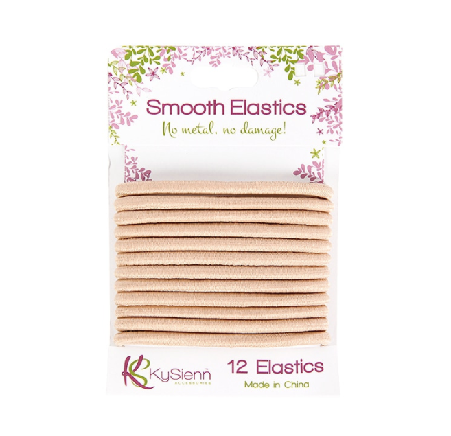 Kysienn Smooth Hair Ties are strong. They are also snag-free and metal free. 12 ties  dance