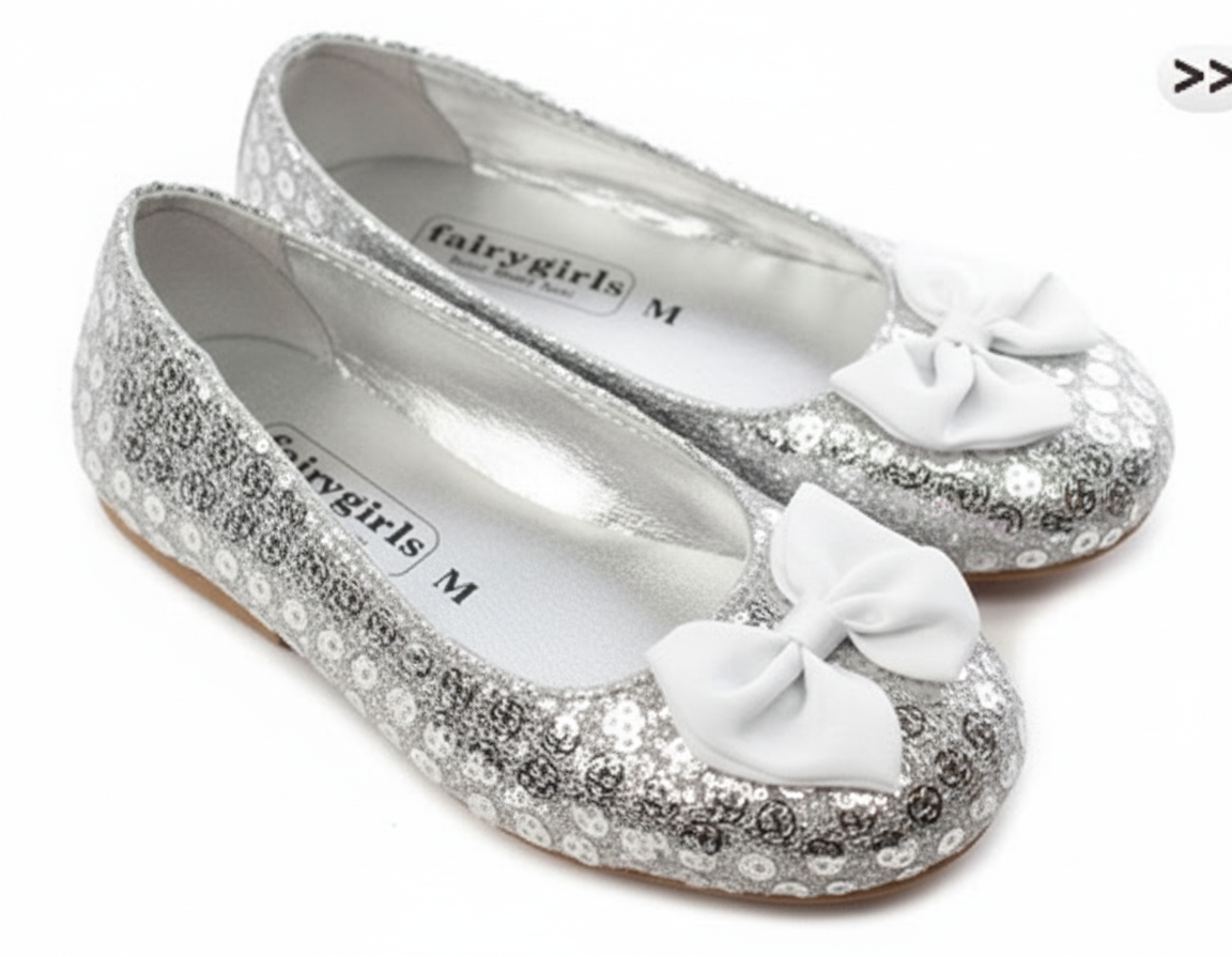 Silver Sparkle Shoes - Large