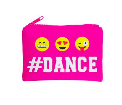 Keep your spendings safe with Pixel Dance Coin Purse. #DANCE with Cute little emojis.- Canvas with a water resistant coating, polyester lined - Hot Pink with cute colourful prints- Durable canvas & polyester lined- Spot clean with a damp cloth- Ages 3 Size-12.3x8cm