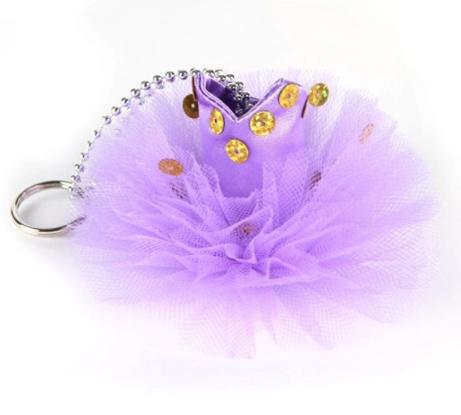 A tutu keyring available in an array of colours makes this a must have accessory for every dancers bag