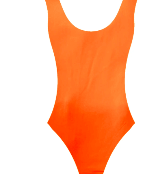 1980s Neon Leotard - Orange