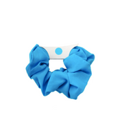 neon blue 80s scrunchie