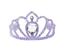 Princess Hearts Glitter Crown purple