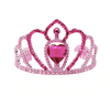 pink Princess Hearts Glitter Crown