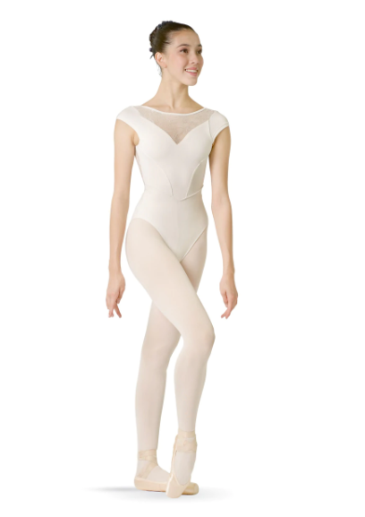 white cap sleeve leotard  lace