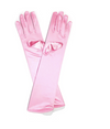 pink satin gloves