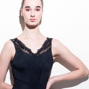 navy lace leotard