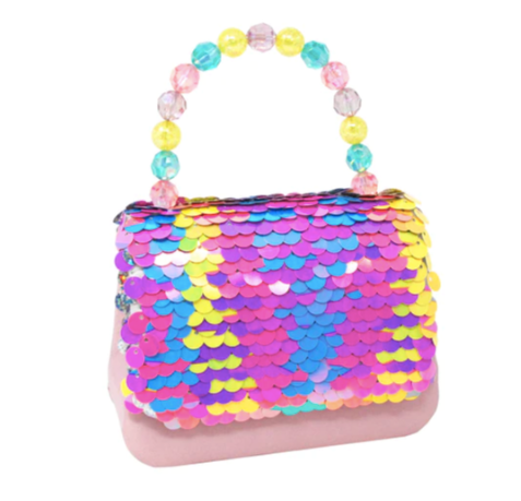 Rainbow Reversible Sequin Handbag