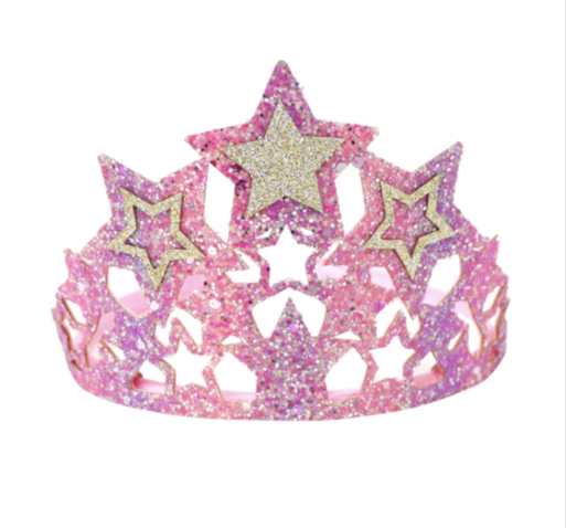 pastel pink purple glitter crown fairy princess