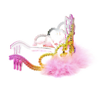 fluffy rainbow princess fairy crown tiara