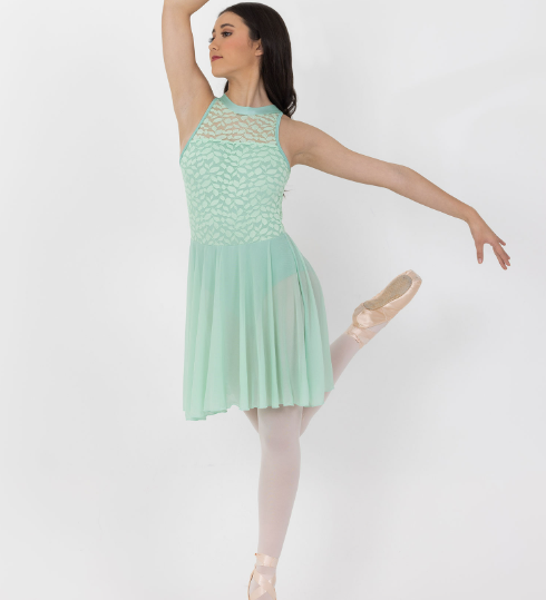 mint lyrical dress dance costume