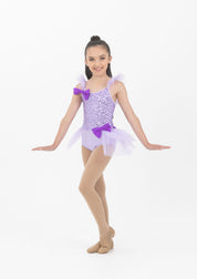 sequin tutu bow dress dance costume