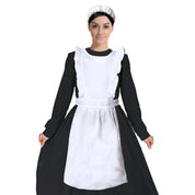colonial apron & bonnet mop cap