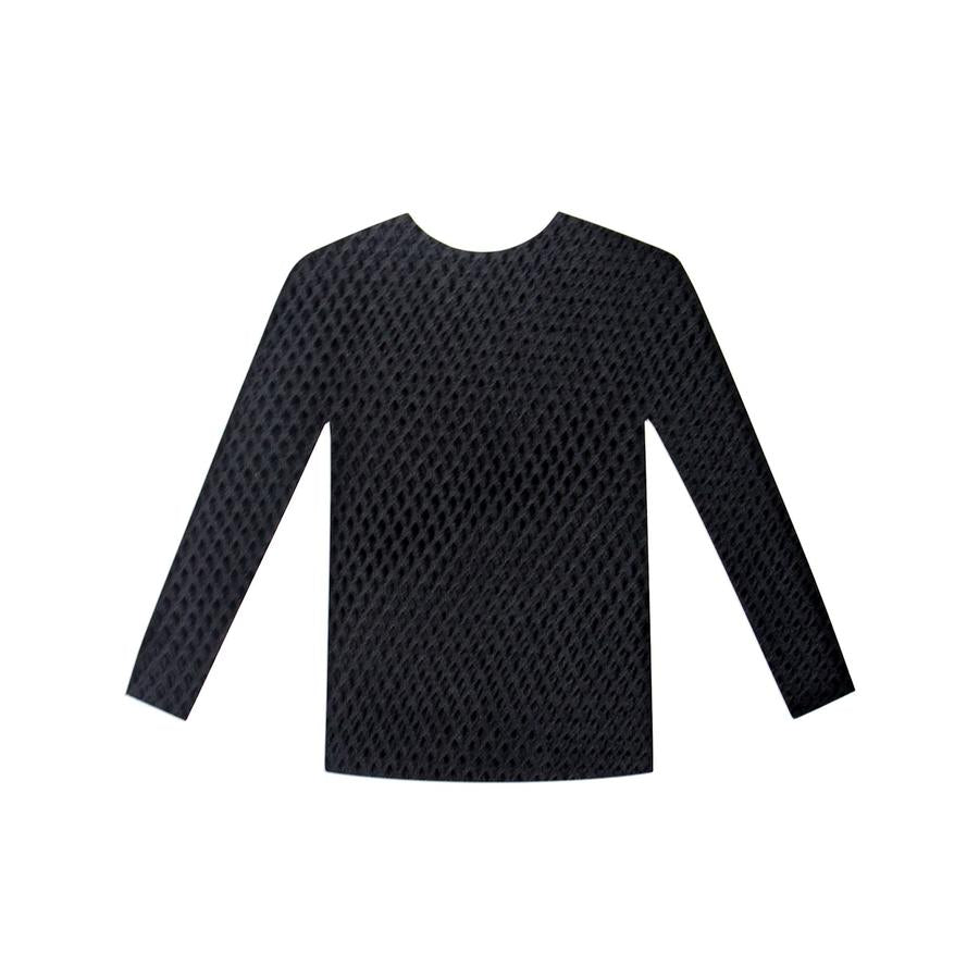 black fishnet long sleeve top costume dance