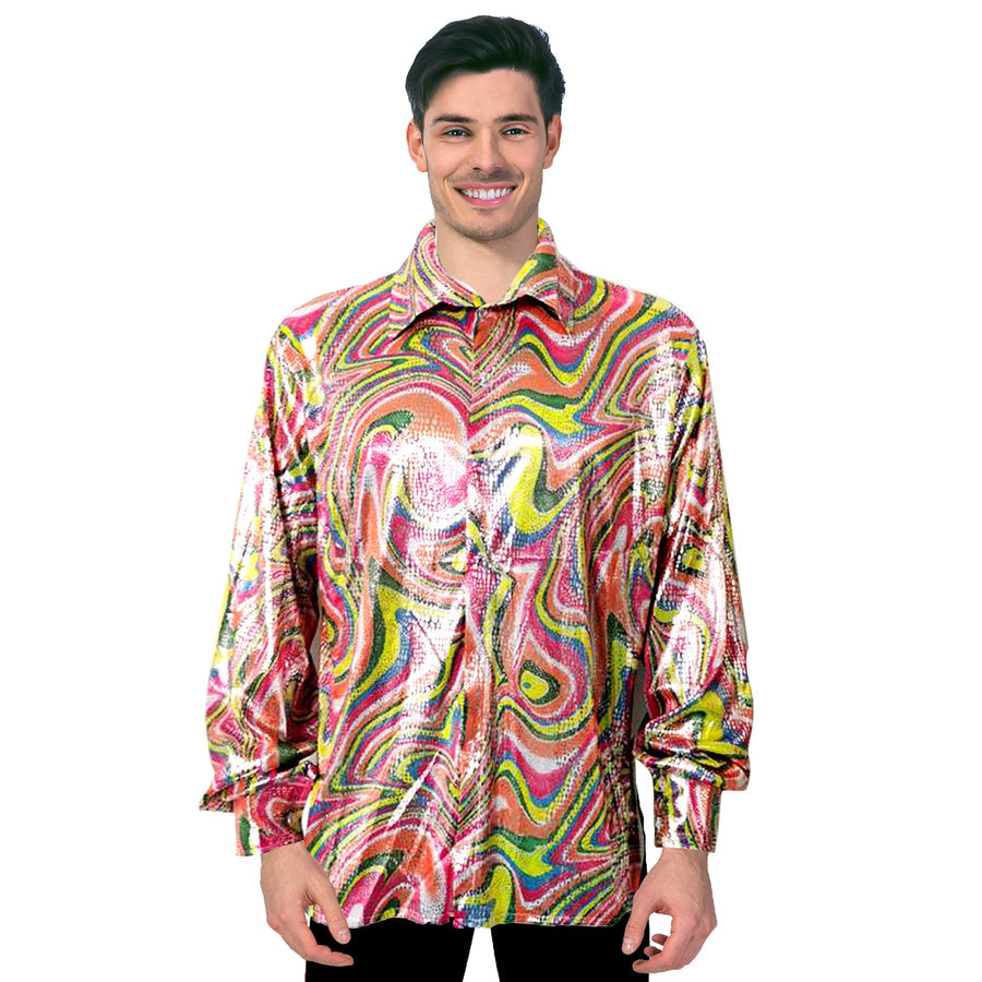 rainbow disco shirt party costume