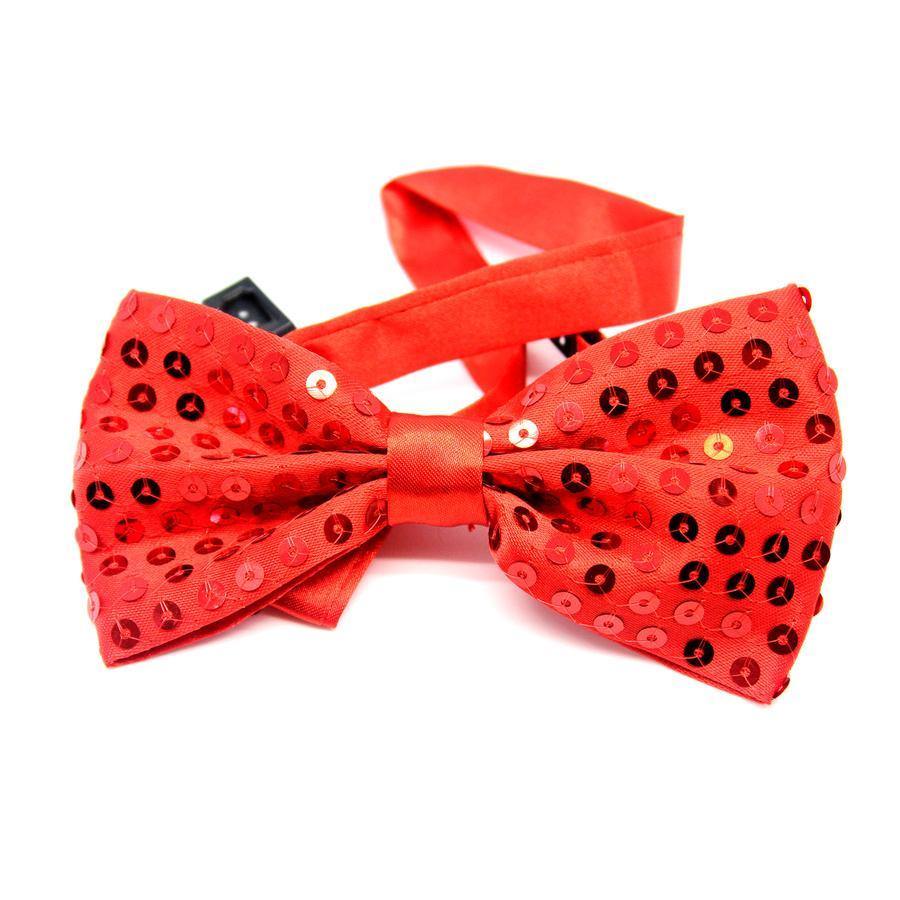 red sequin bow tie costume