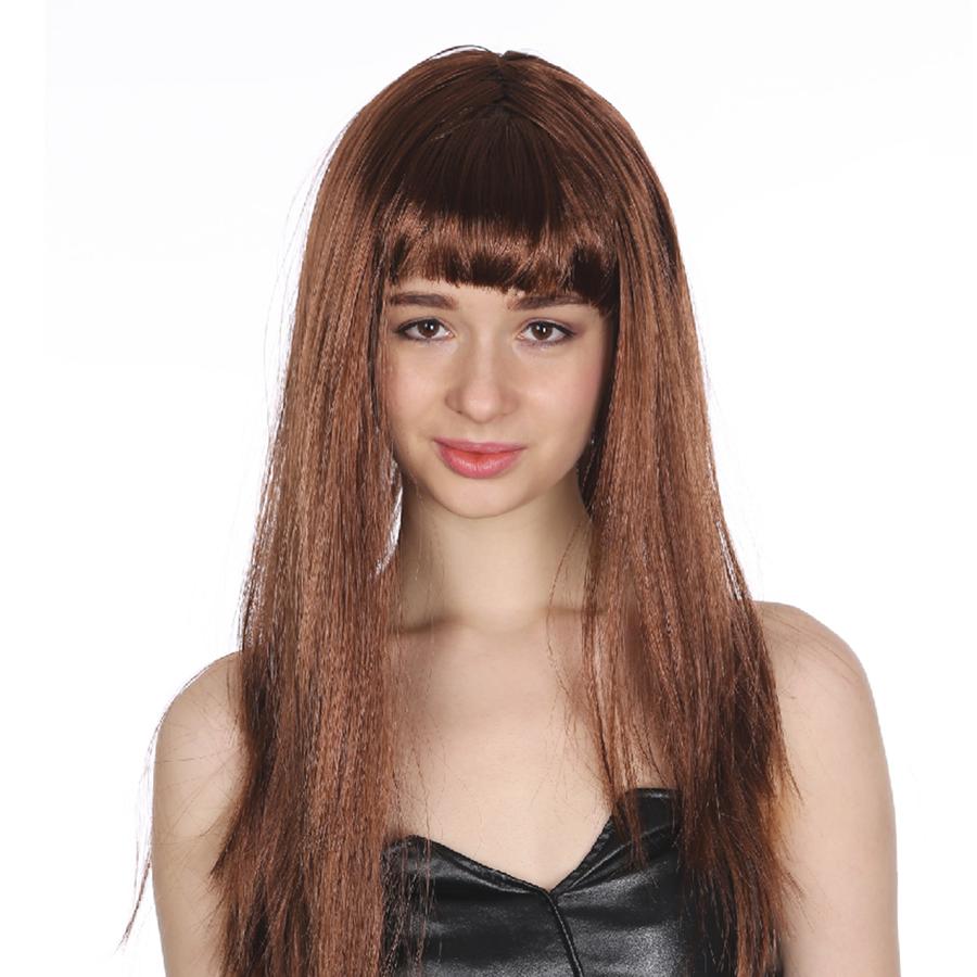 kath and kim long brown wig