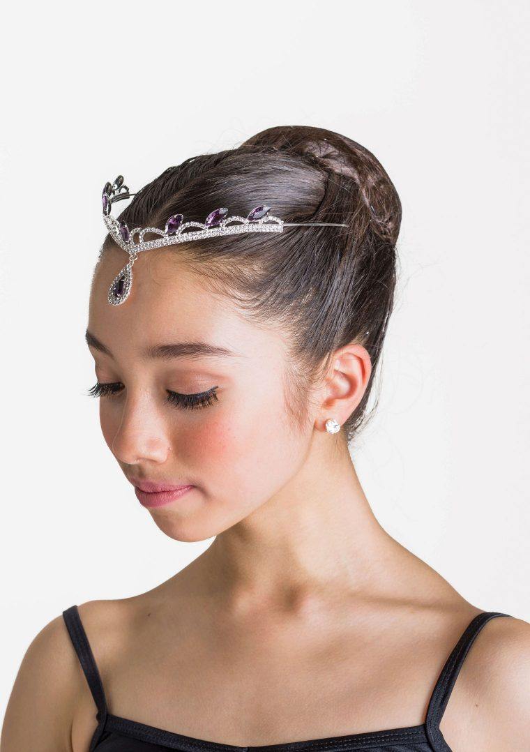dance hair accessory diamond purple crystal