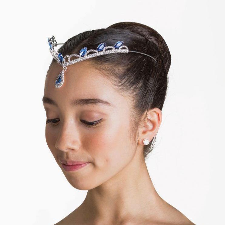 dance hair accessory diamond blue crystal
