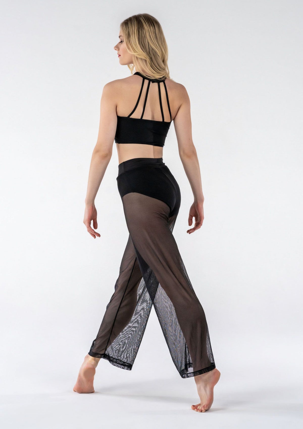 Dance Costume Mesh Performance Pants