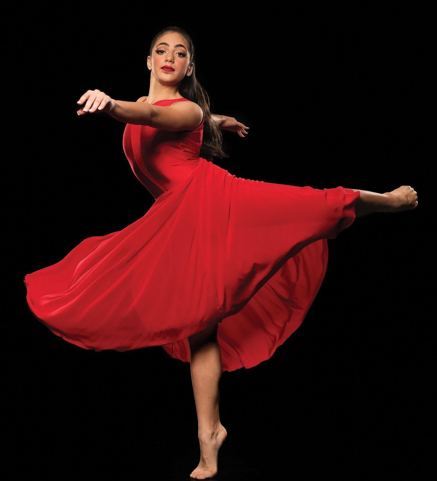 lyrical dance costume dress studio 7 dancewear  red contemporary