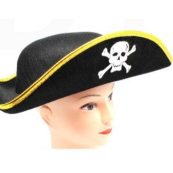 Pirate Hat - Gold Trim