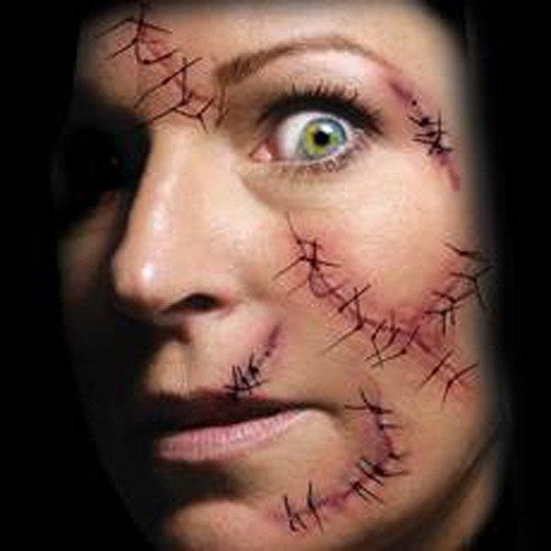 fx tinsley tattoo transfers stiched & stapled makeup halloween horror