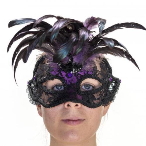 Purple Lace Masquerade Mask  Dancewear Australia