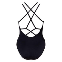 strappy back leotard dancewear in black by energetiks