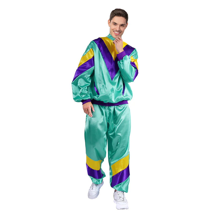 1980s tracksuit costume aqua