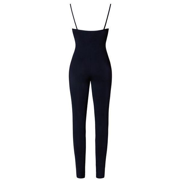 plain black unitard basic for calisthenics