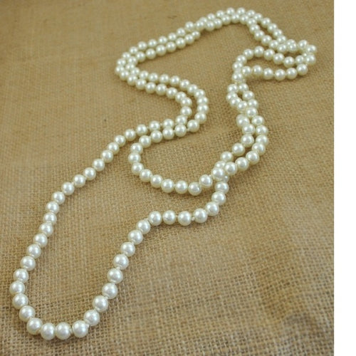 long pearl 1920s necklace