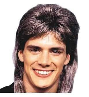 two tone mullet wig 1980s