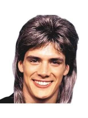 two tone mullet wig 1980s