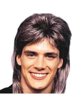 two tone mullet wig 1980s