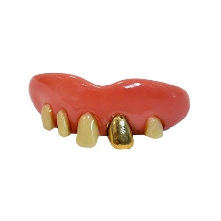 Add every detail to your next costume look with these Billy-Bob teeth, they will have you smiling all night long! gold teeth