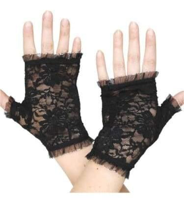 Black Lace Gloves - fingerless  Dancewear Australia