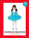 Blue sparkle Dress child  Dancewear Australia