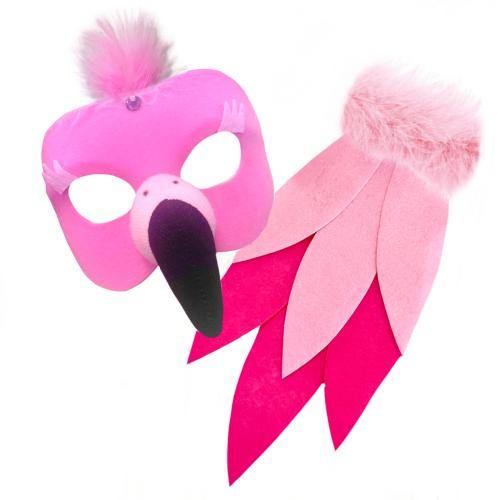 flamingo bird pink mask tail animals 