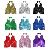 Sequin Bow Tie & Vest Set - Adult