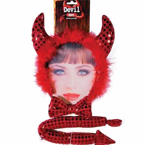 Red Sequin Devil Set
