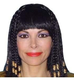 Cleopatra Wig with Braids & Gold Trim  braids 