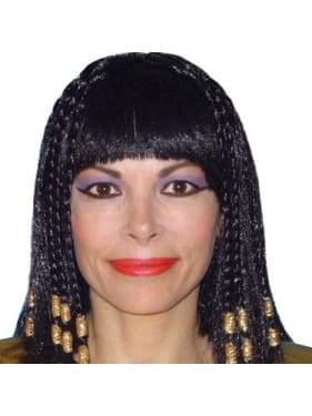 Cleopatra Wig with Braids & Gold Trim  braids 