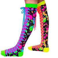 Make a SPLASH! in these bright, fun and artistic MADMIA Colour Run Socks. With real neon shoelaces and a super cool paint splatter design, MADMIA Colour Run Socks will brighten your day!